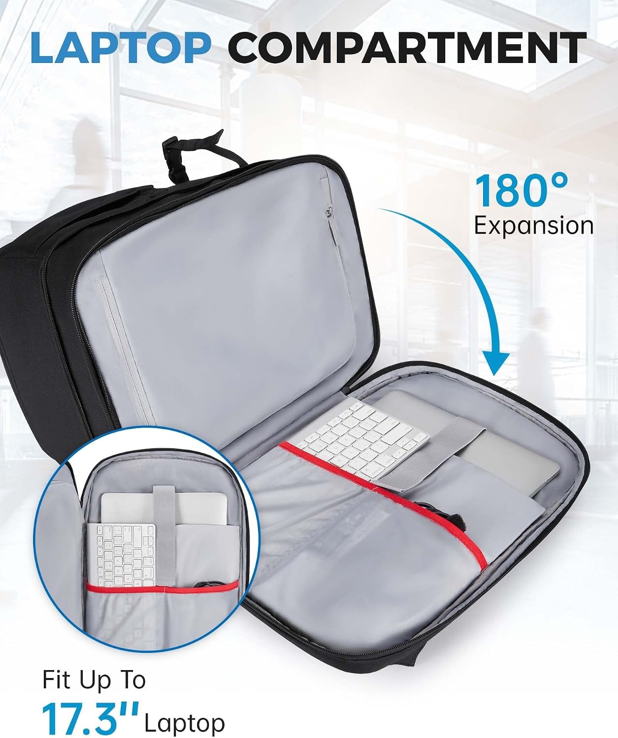 image:imageBAGSMART Camera Bag for DSLR Waterproof Camera Backpacks for Photographers Camera Case with Laptop Compartment156 BlackBlack