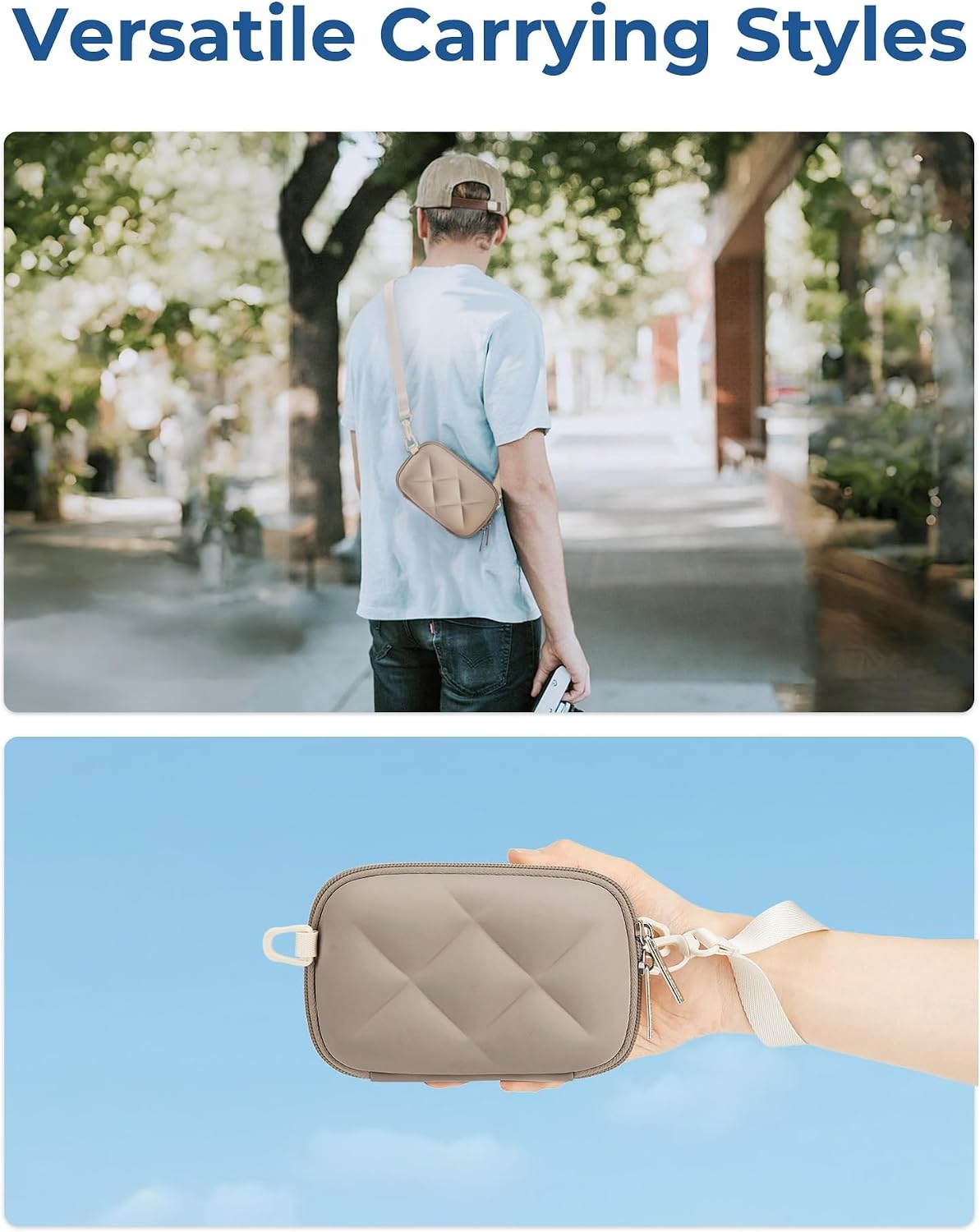 image:imageBAGSMART Digital Camera Case Protective Lightweight Camera Bag with StrapCamel