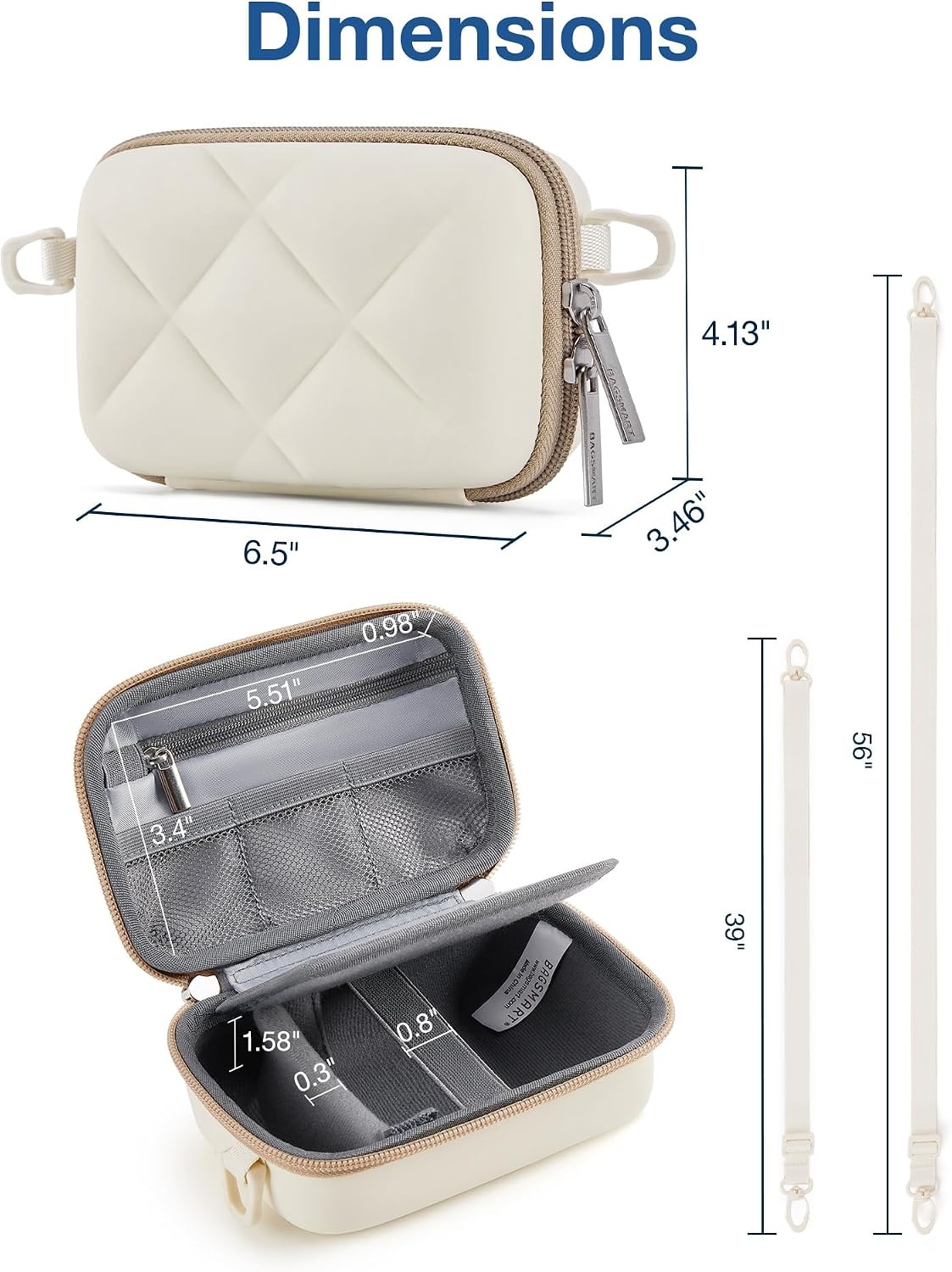 image:imageBAGSMART Digital Camera Case Protective Lightweight Camera Bag with StrapPink