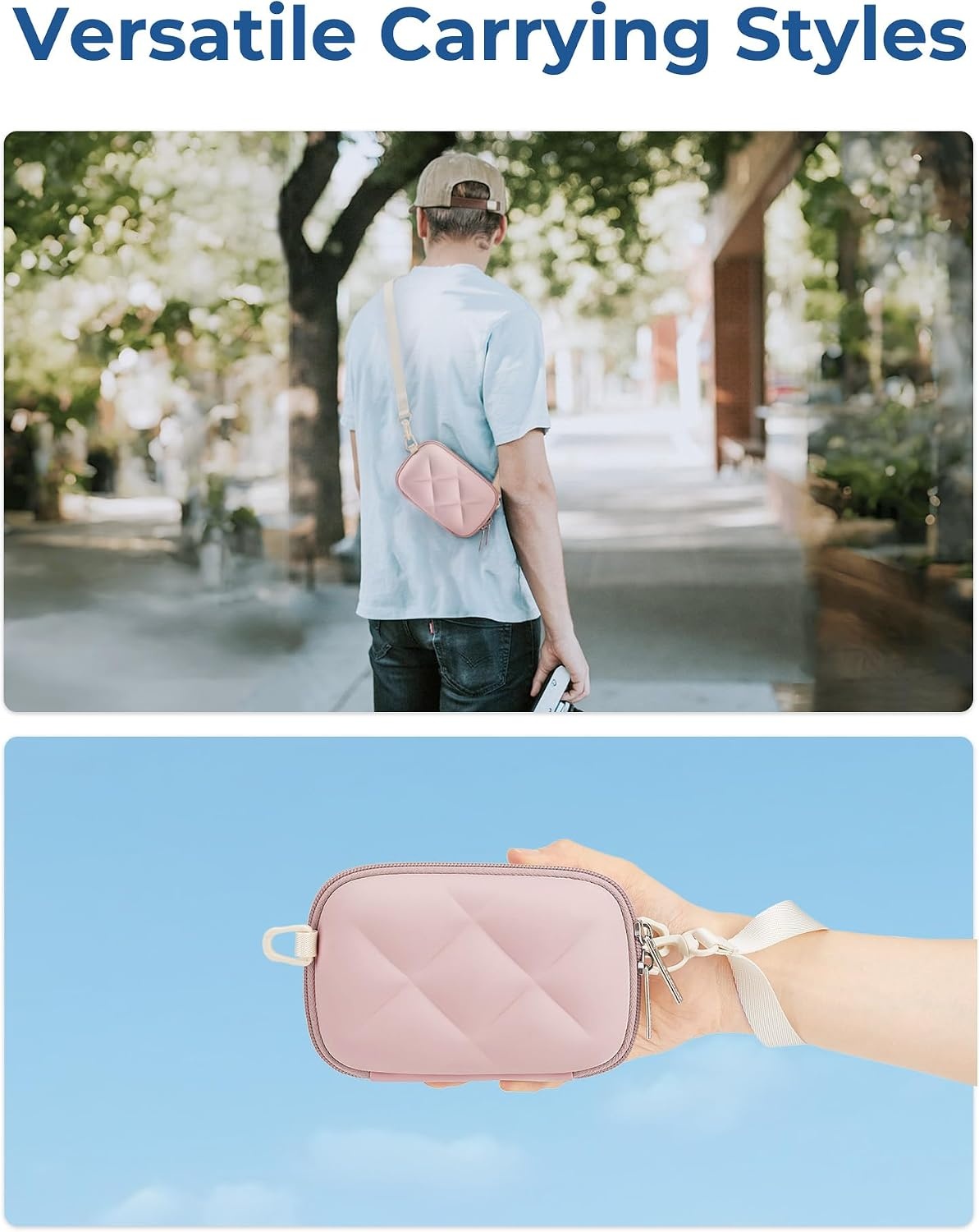 image:imageBAGSMART Digital Camera Case Protective Lightweight Camera Bag with StrapPink