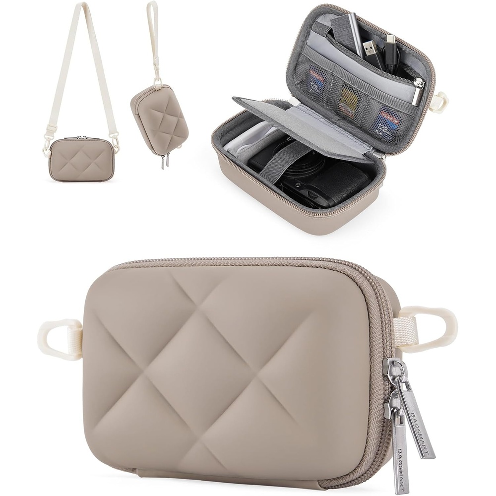 image:imageBAGSMART Digital Camera Case Protective Lightweight Camera Bag with StrapCamel