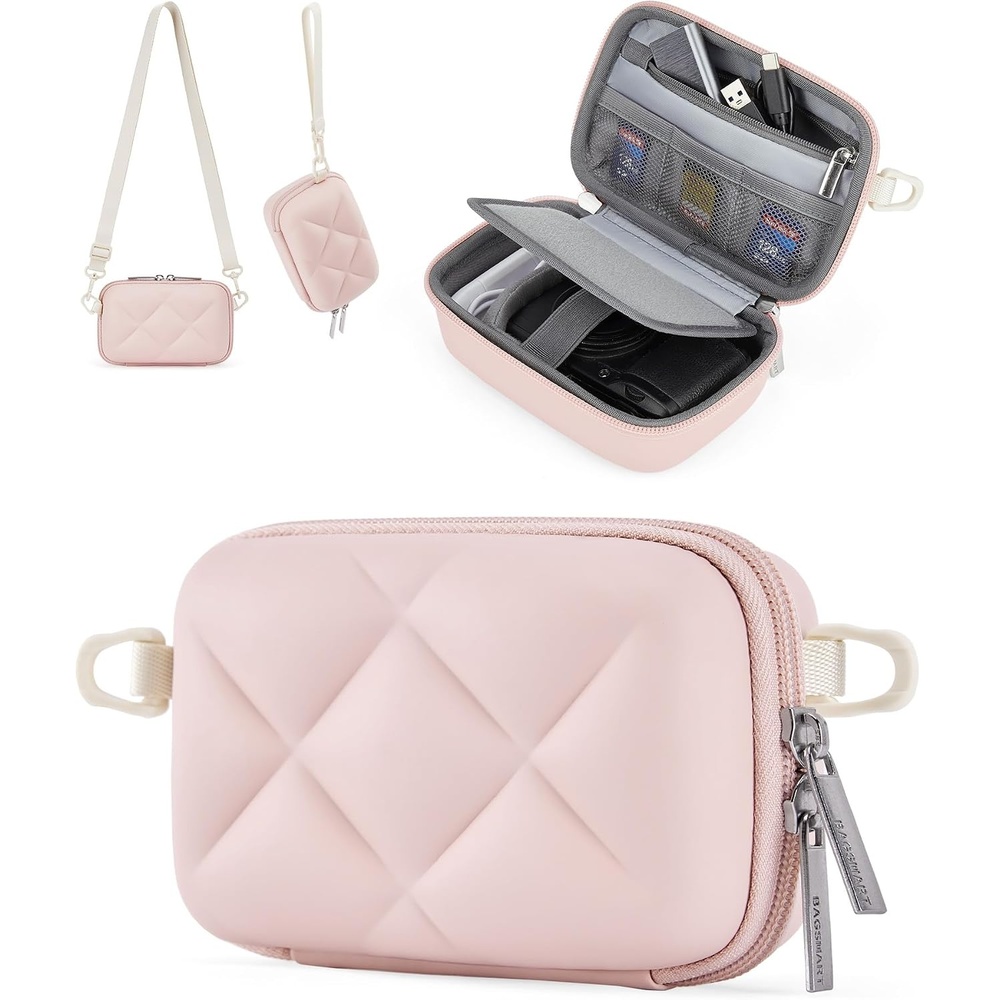 image:imageBAGSMART Digital Camera Case Protective Lightweight Camera Bag with StrapPink