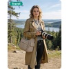 BAGSMART 2 in 1 Puffy Camera Bag for Photographer Everyday Shoulder Bag(Brown)