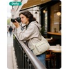 BAGSMART 2 in 1 Puffy Camera Bag for Photographer Everyday Shoulder Bag(Light Beige)