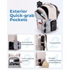 BAGSMART 2 in 1 Small Camera Backpack for DSLR, Fits 12.9″ iPad, Beige(Beige)