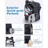 BAGSMART 2 in 1 Small Camera Backpack for DSLR, Fits 12.9″ iPad, Beige(Black)