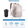 BAGSMART 2 in 1 Small Camera Backpack for DSLR, Fits 12.9″ iPad, Beige(Coffee Brown)