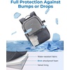 BAGSMART 2 in 1 Small Camera Backpack for DSLR, Fits 12.9″ iPad, Beige(Gray)