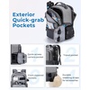 BAGSMART 2 in 1 Small Camera Backpack for DSLR, Fits 12.9″ iPad, Beige(Gray)