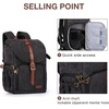 BAGSMART Camera Backpack DSLR Camera Bag Backpacks for Photographers(B-black[single Buckle])