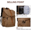BAGSMART Camera Backpack DSLR Camera Bag Backpacks for Photographers(C-khaki[single Buckle])