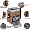 BAGSMART Camera Backpack DSLR Camera Bag Backpacks for Photographers(C-khaki[single Buckle])
