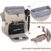 BAGSMART Camera Backpack DSLR Camera Bag Backpacks for Photographers(F-ivory White[double Buckle])