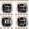 BAGSMART Camera Backpack DSLR Camera Bag Backpacks for Photographers(F-ivory White[double Buckle])