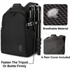 BAGSMART Camera Backpack, DSLR SLR Camera Bag Backpack Fits 15.6 Inch Laptop,Anti-Theft Waterproof Camera Case for Photographers,Men Women,with Rain Cover,Tripod Holder,Black(Black)