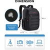BAGSMART Camera Bag for DSLR, Waterproof Camera Backpacks for Photographers, Camera Case with Laptop Compartment-15.6″ Black(Black)