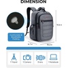 BAGSMART Camera Bag for DSLR, Waterproof Camera Backpacks for Photographers, Camera Case with Laptop Compartment-15.6″ Black(Grey)