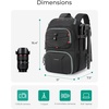 BAGSMART Camera Bag for Photographers Professional Fits up to 15.6″ Laptop(Light Grey)