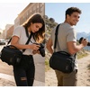 BAGSMART Camera Sling Bag with Tripod Holder & Rain Cover, Black(01-Black)