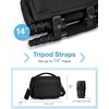 BAGSMART Camera Sling Bag with Tripod Holder & Rain Cover, Black(01-Black)