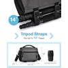 BAGSMART Camera Sling Bag with Tripod Holder & Rain Cover, Black(02-Grey)
