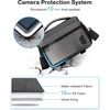 BAGSMART Camera Sling Bag with Tripod Holder & Rain Cover, Black(02-Grey)