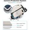 BAGSMART Camera Sling Bag with Tripod Holder & Rain Cover, Black(03-Ivory White)