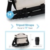BAGSMART Camera Sling Bag with Tripod Holder & Rain Cover, Black(03-Ivory White)