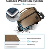 BAGSMART Camera Sling Bag with Tripod Holder & Rain Cover, Black(06-Khaki Brown)