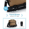 BAGSMART Camera Sling Bag with Tripod Holder & Rain Cover, Black(06-Khaki Brown)