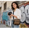 BAGSMART Camera Sling Bag with Tripod Holder & Rain Cover, Black(06-Khaki Brown)