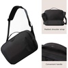 BAGSMART Canvas Camera Bag, Water-resistant Anti-Theft Women Men, Black(Black)