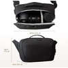 BAGSMART Canvas Camera Bag, Water-resistant Anti-Theft Women Men, Black(Black)