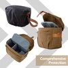 BAGSMART Canvas Crossbody Camera Bag with Rain Cover for Women Men, Khaki(02-Kahki)