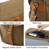 BAGSMART Canvas Crossbody Camera Bag with Rain Cover for Women Men, Khaki(02-Kahki)