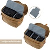 BAGSMART Canvas Crossbody Camera Bag with Rain Cover for Women Men, Khaki(02-Kahki)