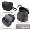 BAGSMART Canvas Crossbody Camera Bag with Rain Cover for Women Men, Khaki(03-Gray)