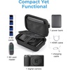 BAGSMART Digital Camera Case, Small Camera Bag with 2 Carrying Ways, Pink(Black)