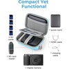 BAGSMART Digital Camera Case, Small Camera Bag with 2 Carrying Ways, Pink(Blue)