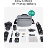 BAGSMART Small Camera Bag for Photographers with Tripod Holder(Beige)