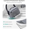 BAGSMART Small Camera Bag for Photographers with Tripod Holder(Beige)