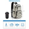 BAGSMART Small Camera Sling Bag, DSLR/SLR Camera Bag Fits 11″ Tablet, Camera Shoulder Bag for Photographers with Tripod Holder(Beige)