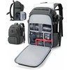 BAGSMART Camera Bag for Photographers Professional Fits up to 15.6″ Laptop(Light Grey)
