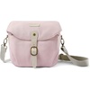 BAGSMART Canvas Crossbody Camera Bag with Rain Cover for Women Men, Khaki(04-Light Pink)