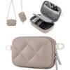 BAGSMART Digital Camera Case Protective Lightweight Camera Bag with Strap(Camel)