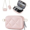 BAGSMART Digital Camera Case Protective Lightweight Camera Bag with Strap(Pink)