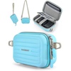 BAGSMART Digital Camera Case, Small Camera Bag with 2 Carrying Ways, Pink(Blue)