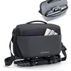 BAGSMART Small Camera Bag for Photographers with Tripod Holder(Black)