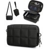 BAGSMART Small Puffy Digital Camera Case, Water-repellent, Pink(Black)