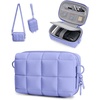 BAGSMART Small Puffy Digital Camera Case, Water-repellent, Pink(Purple)